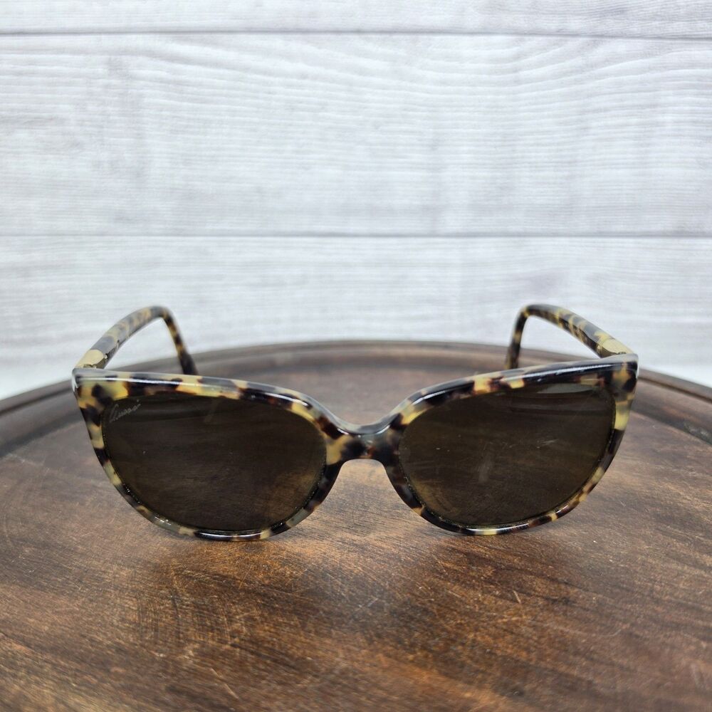 GUCCI GG 350 4GXDS 57-17-140 Tortoise Womens Sunglasses Made In Italy LENS FLAW